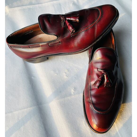 Allen Edmonds Saratoga Loafers Mens 12 C Mahogany Shell Cordovan Leather USA main image 7